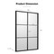 Modern Wall Mirror Rectangle Metal Frame Vertical Horizontal Hanging Black